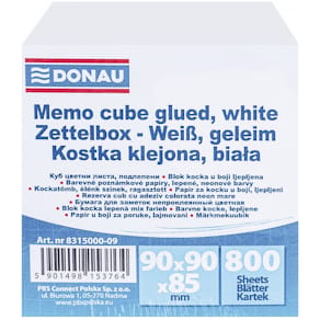 Würfelblock DONAU 800BL, geleimt, weiß