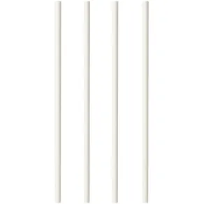 Sugrör PURE papper 6mmx20cm vit 100/fp