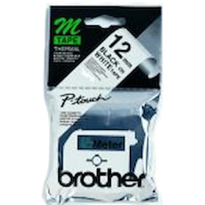 Märkband Brother MK-231BZ, svart/vit, 12mm