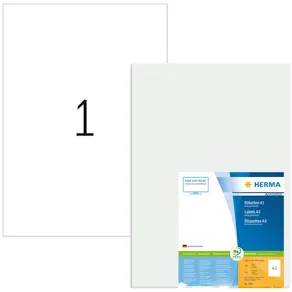 Etiketter HERMA Premium A3, 297x420mm, 1 per sida, 100/fp