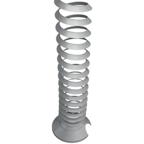 Kabelführung HAMMERBACHER Spirale, silber, 70–130 cm, Ø 9 cm