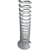 Kabelführung HAMMERBACHER Spirale, silber, 70–130 cm, Ø 9 cm