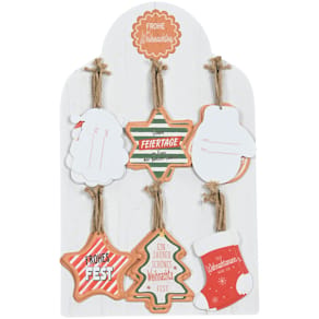 Weihnachtsanhänger POSIWIO Schild, Eisen, sortiert