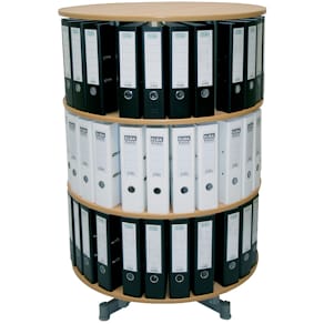 Ordnerdrehsäule REEF, 3 Etagen, buche