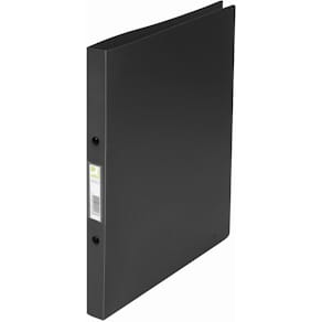 Ringmap Q-CONNECT, PP, 2 ringen, 16 mm, zwart
