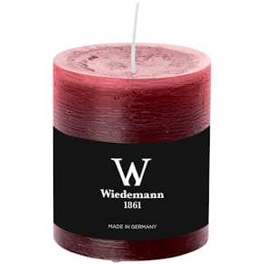Stumpenkerze D-LUX MARBLE, 80x68 mm, bordeaux