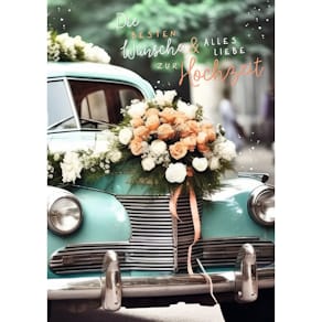 Vermählungskarte, 5er-Set mit weißen Kuverts, 11,5 x 17 cm