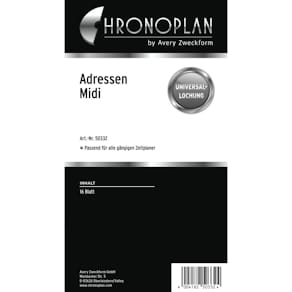 Ersatz-Adressblätter CHRONOPLAN, Midi, 16 Blatt