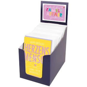 Geburtstagskarte PAPER STYLE Family Affair, 50 Stück, Displaybox