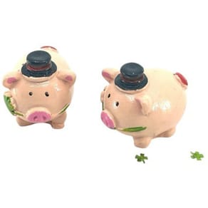 Glücksbringer Noname Schwein mit Zylinder