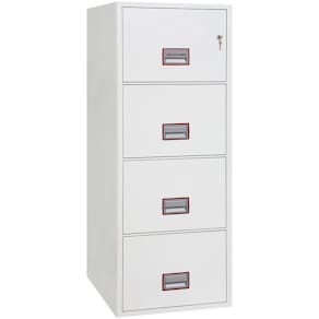 Hängeregistraturschrank Phoenix Safe FS2274K, 4 Schubladen, weiß