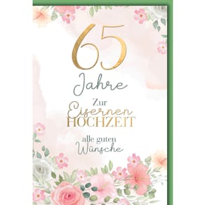 Glückwunschkarte zur Eisernen Hochzeit