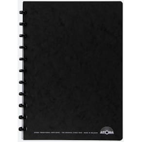 Meetingbook Atoma, A4, zwart, geruit 5 mm