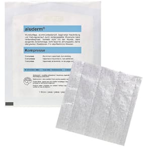 Kompresse aluderm+silber, steril, 10x10 cm