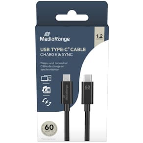 USB-C-Kabel MediaRange, USB 3.0, schwarz