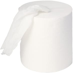 Aftørringsrulle Cleanline 1-lags hvid 205 mm x 280 m, 6 stk