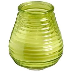 Stearinlys i glas grøn, 60 t brændetid, 6 stk