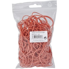 Gummiringe WIHEDÜ, 80 mm, rot, 50 g