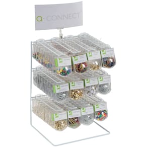 Verkaufsdisplay Q-CONNECT, Metall, 120 Dosen