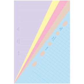 Pocket Anteckningsblad Linjerade Pastel