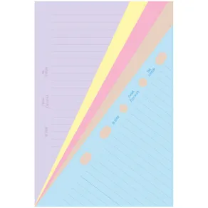 Pocket Anteckningsblad Linjerade Pastel