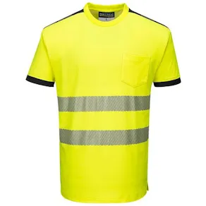T-shirt varsel PW T181 kl2 gul S