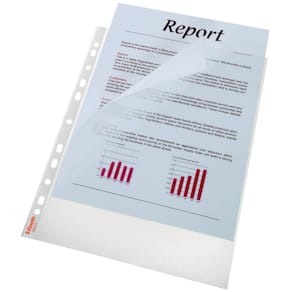 Prospekthülle Esselte Std. Plus A4, o./li. offen 100 St., genarbt