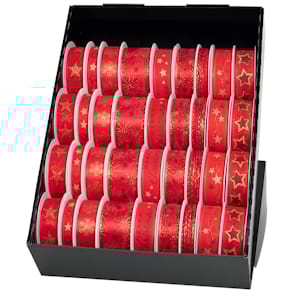 Geschenkband-Präsenter GOLDINA, 36-teilig, rot