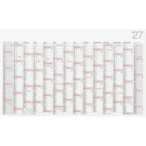 Wandkalender RIDO Office 2, 2027