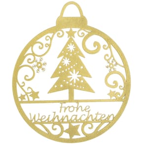 Weihnachtsanhänger Metall, gold
