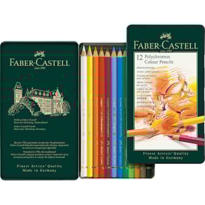Farbstifte Faber-Castell Polychromos, 12 St., sortiert