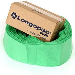 Säckkassett LONGOPAC Mini Strong 45m grön