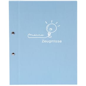 Zeugnismappe Goldbuch frech & frei, A4, hellblau, 12 Hüllen