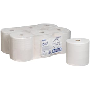Rollenhandtuch Scott Performance, 1-lagig, weiß, 6 Rollen