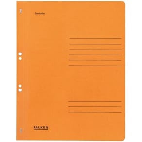 Ösenhefter Falken, A4, orange, 240 x 305 mm, Blauer Engel
