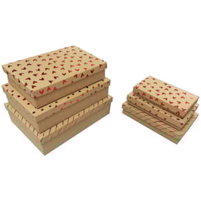 Geschenkkarton Kraftpapier, natur