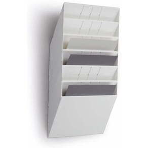 Brochureholder Durable Flexiboxx A4 liggende, 6 rum, hvid