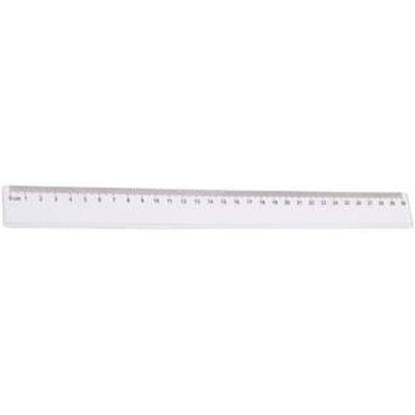 Linjal D.RECT 30cm klar