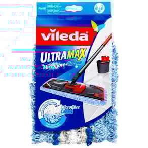 Moppebetræk Vileda UltraMax mikrofiber 36 cm, blå/hvid, 1 stk