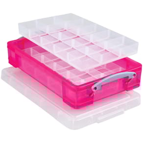 Opbergdoos Really Useful Box 4 liter met 2 dividers, transparant