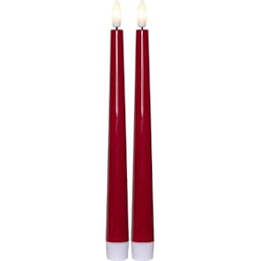 Antikljus STAR T LED Candy 26cm röd 2/fp