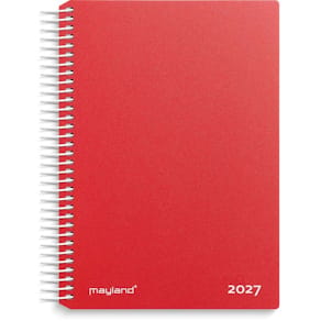 Dagskalender Mayland Classic 2027, 138 x 177 mm, rød, FSC Mix