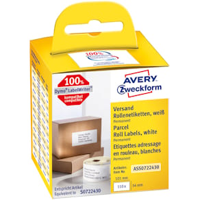 Rollenetiketten Avery Zweckform 99014, 54 x 101 mm, weiß, 110 St.