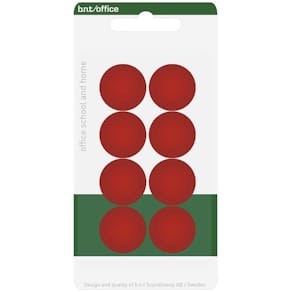 Tavlemagneter BNT Ø20 mm rød, 8 stk