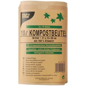 Kompostpåse PURE papp 10L brun 50/fp