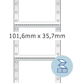 Computeretiketten HERMA, 101,6 x 35,7 mm, weiß