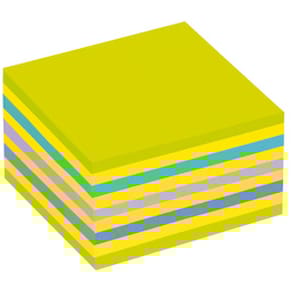 Post-It Notisar 76x76 kub lollipop grön/blå