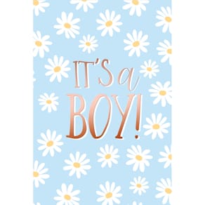 Grußkarte SKORPION Freudiges Ereignis, geprägt, blau