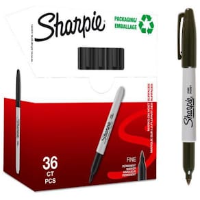 Märkpenna SHARPIE F svart 32+4/fp