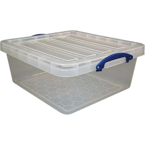 Opbergdoos Really Useful Box, 31,5 l, nestbaar, transparant